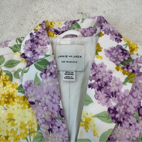 Janie and Jack Floral  Suit 18/24 - Picture 2 of 7